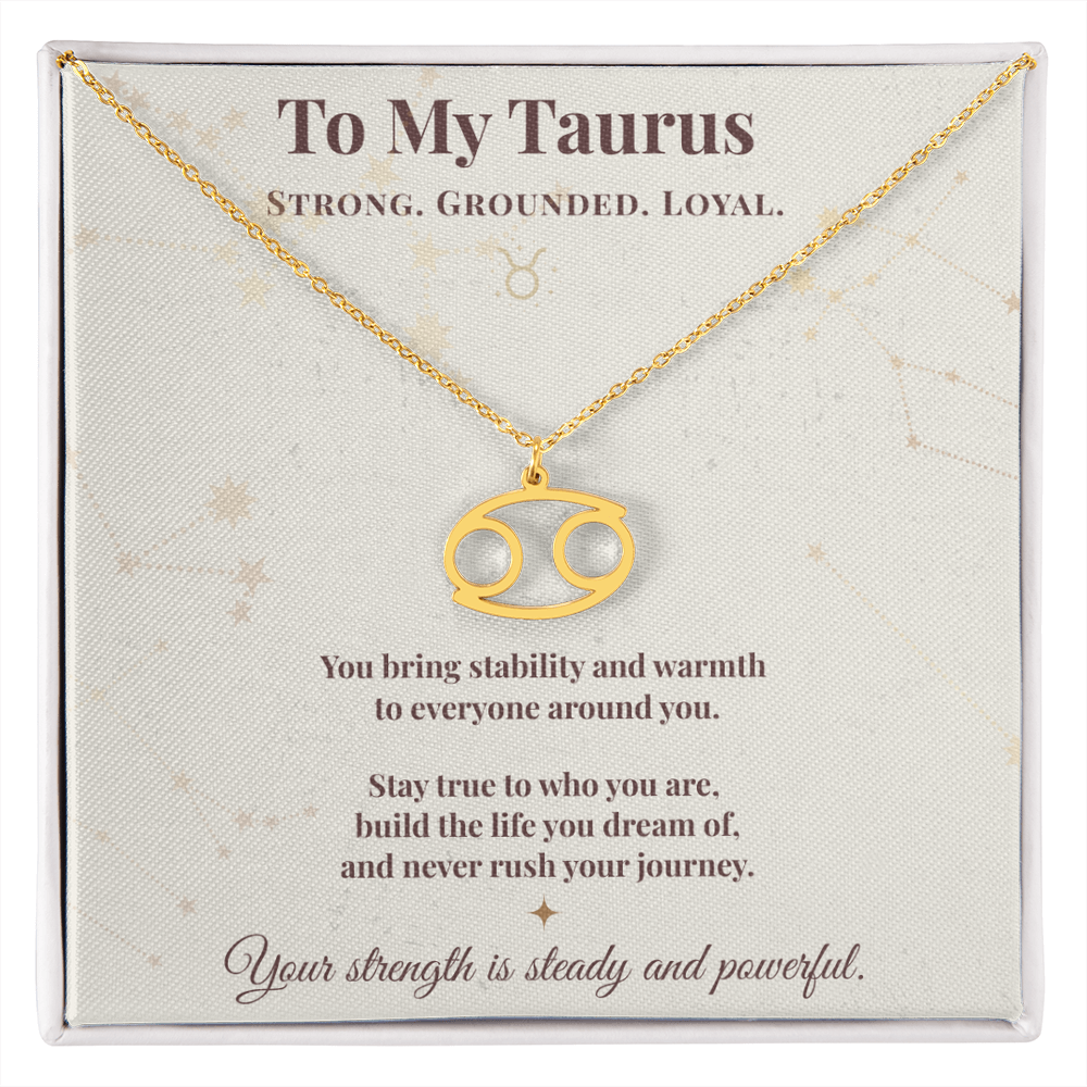 Taurus Necklace – Zodiac Gift for Her – Meaningful Astrology Jewelry with Message Card