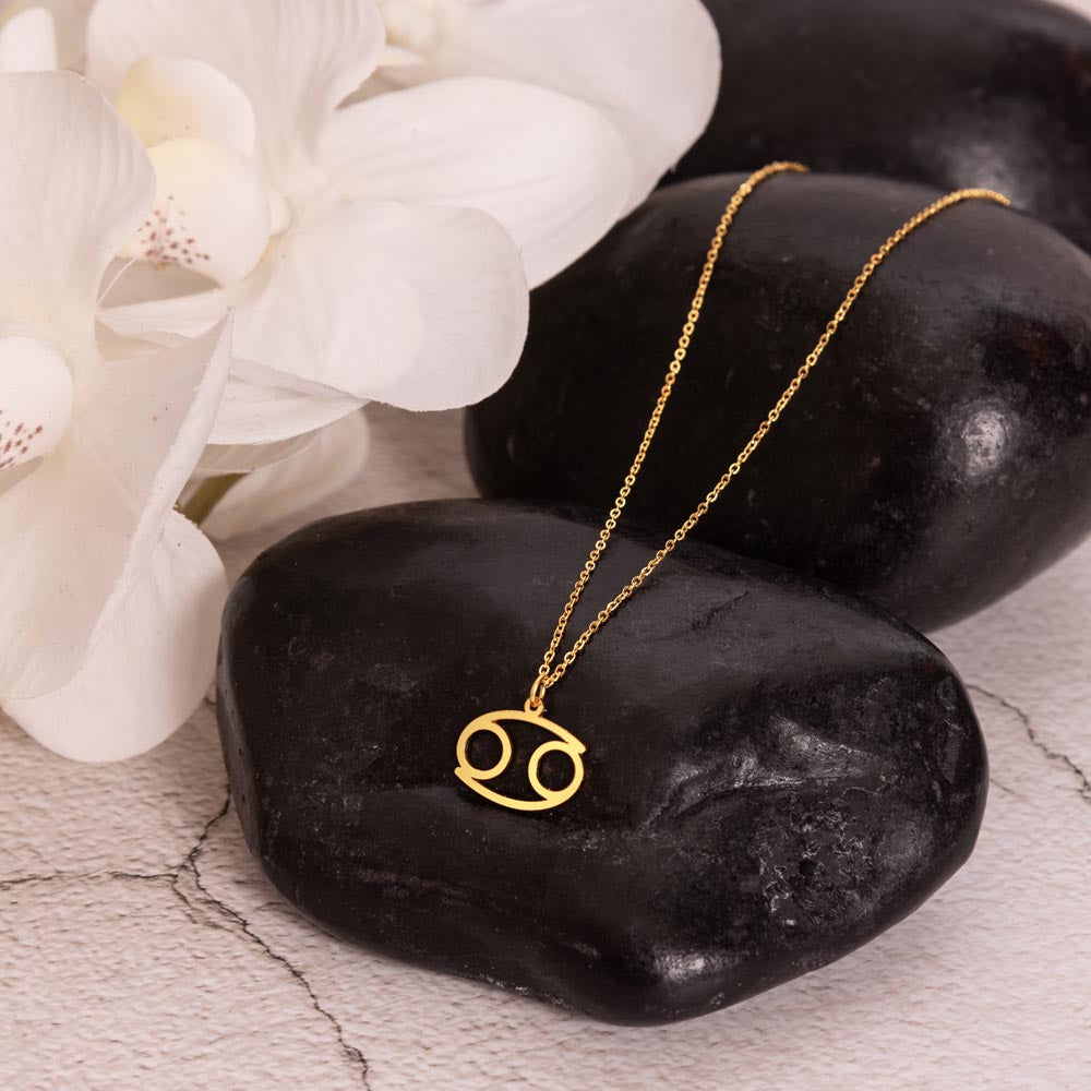 Cancer  Necklace – Zodiac Gift for Her – Meaningful Astrology Jewelry with Message Carder