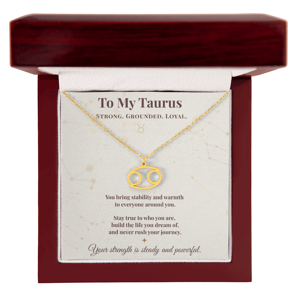 Taurus Necklace – Zodiac Gift for Her – Meaningful Astrology Jewelry with Message Card