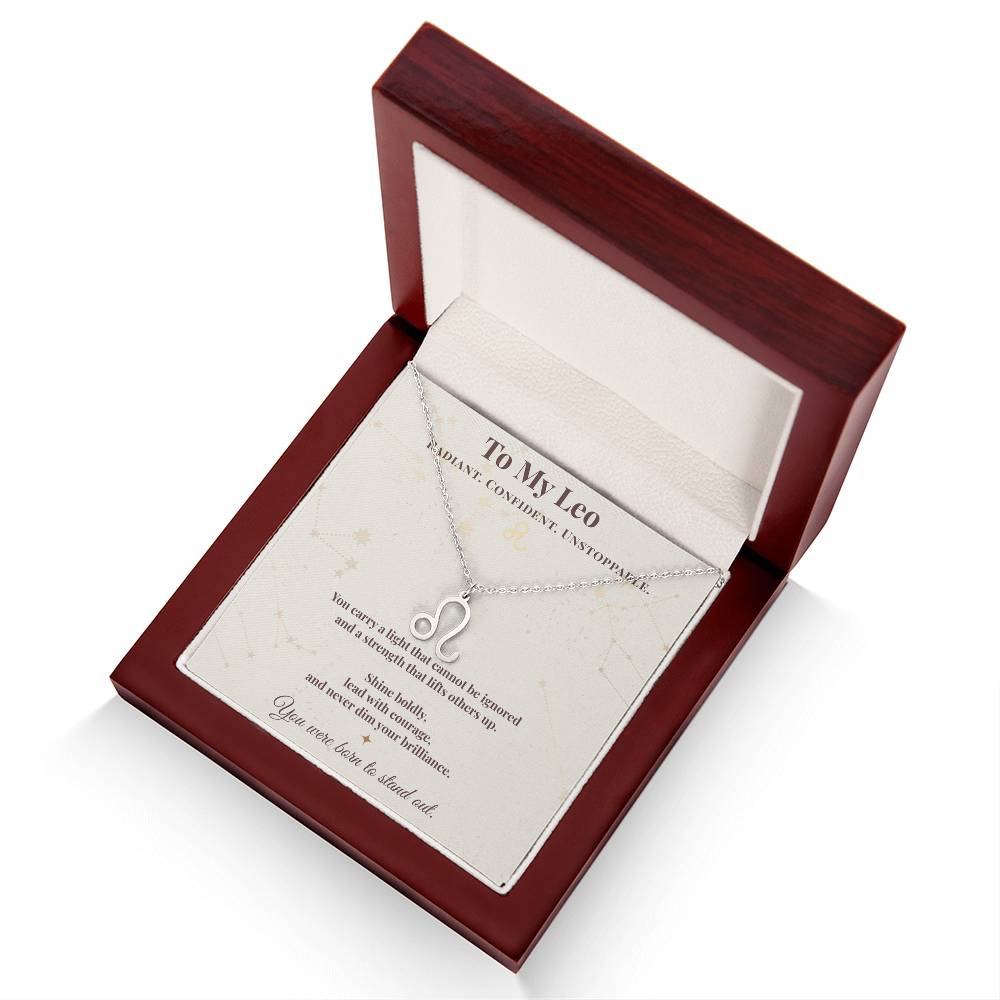 Leo Necklace – Zodiac Gift for Her – Meaningful Astrology Jewelry with Message Card