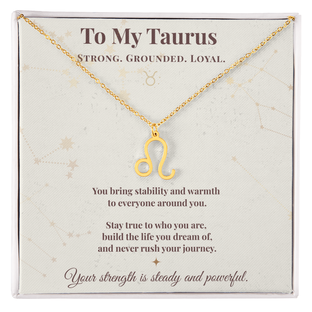 Taurus Necklace – Zodiac Gift for Her – Meaningful Astrology Jewelry with Message Card