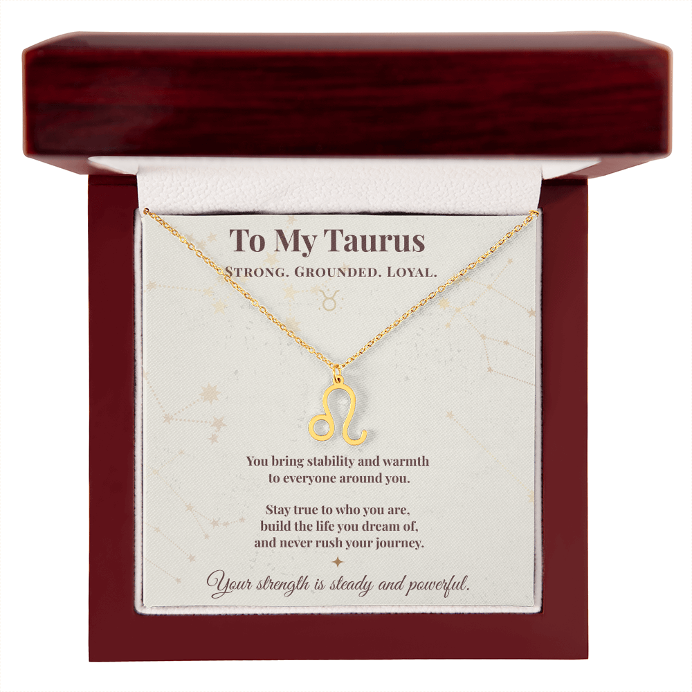 Taurus Necklace – Zodiac Gift for Her – Meaningful Astrology Jewelry with Message Card