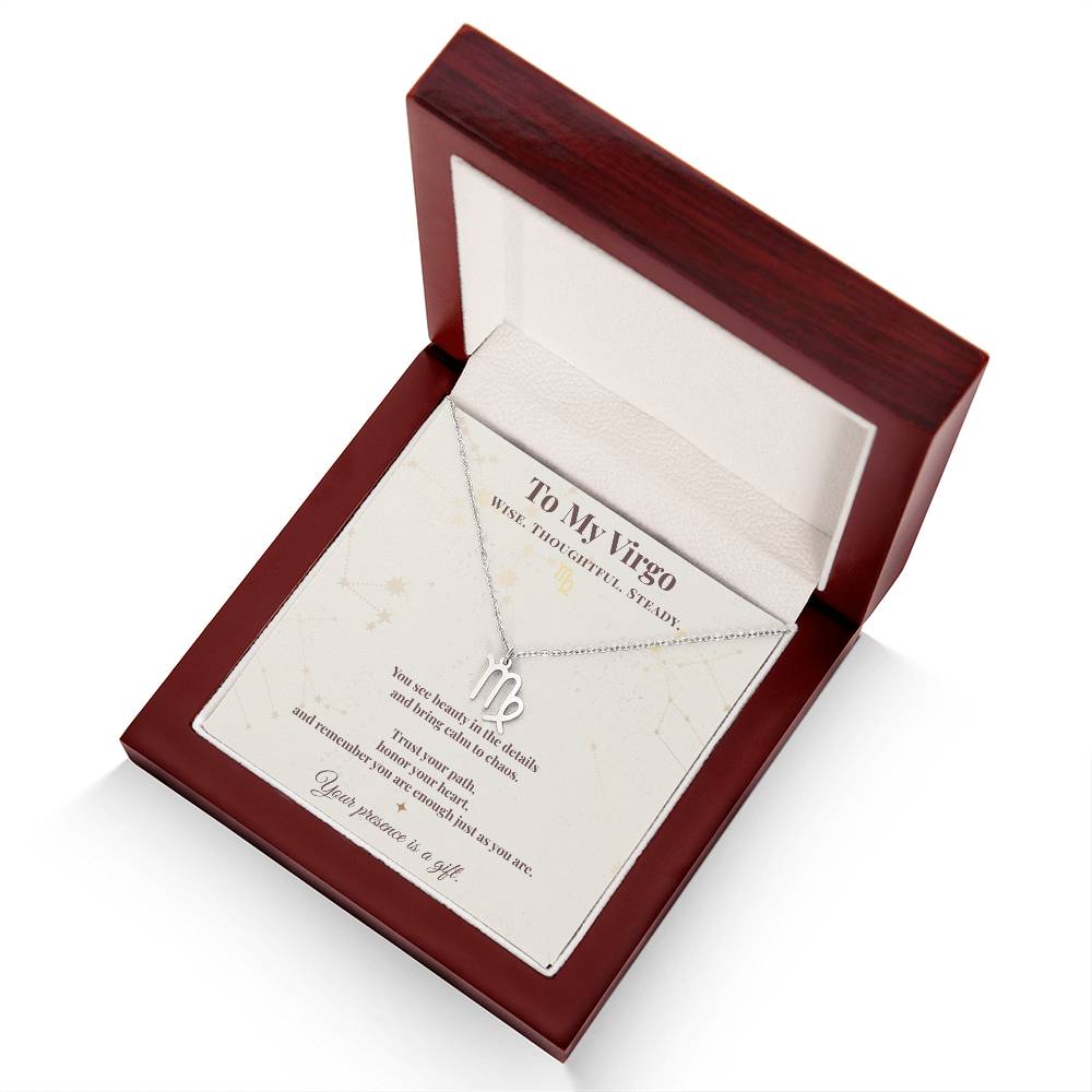 Virgo Necklace – Zodiac Gift for Her – Meaningful Astrology Jewelry with Message Card