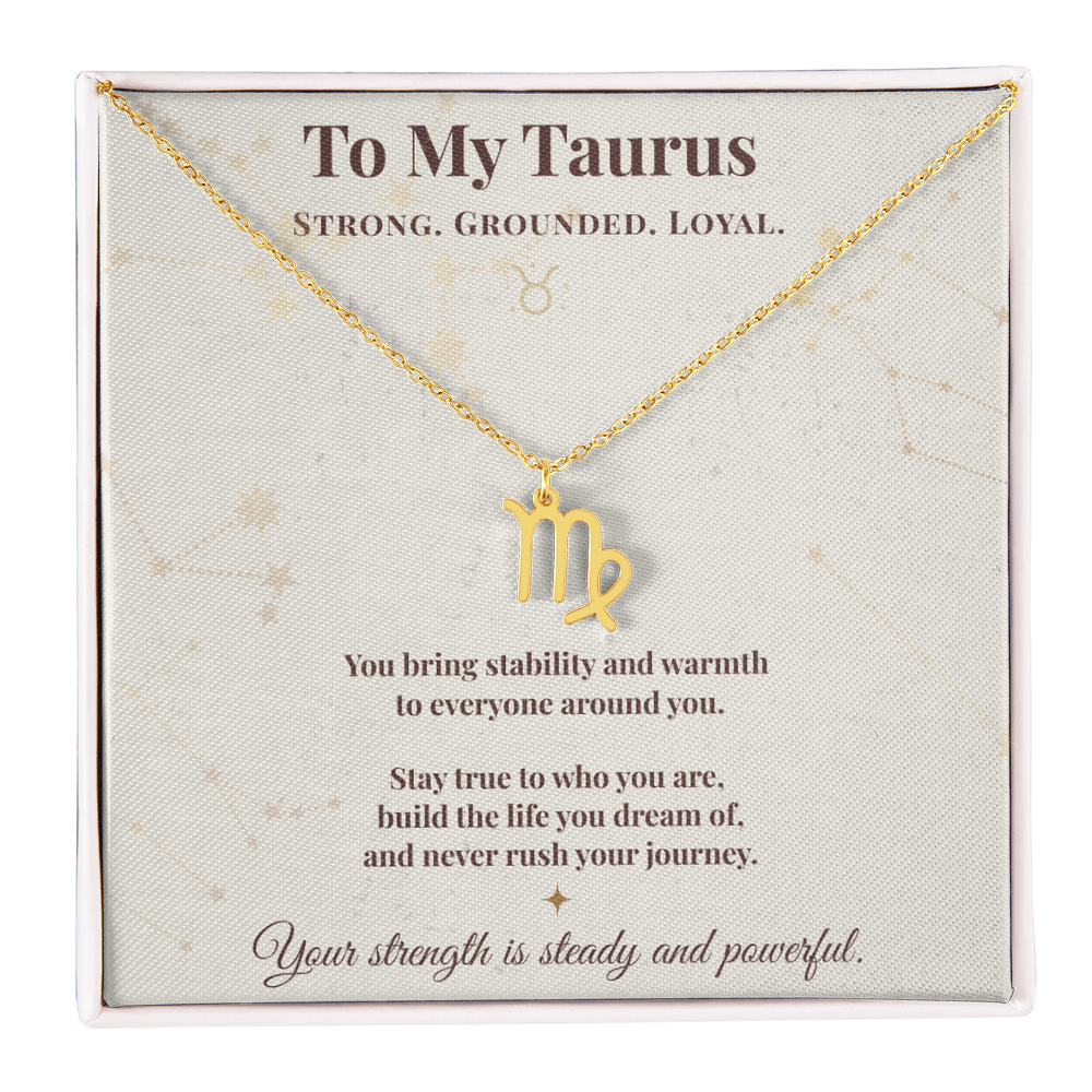 Taurus Necklace – Zodiac Gift for Her – Meaningful Astrology Jewelry with Message Card