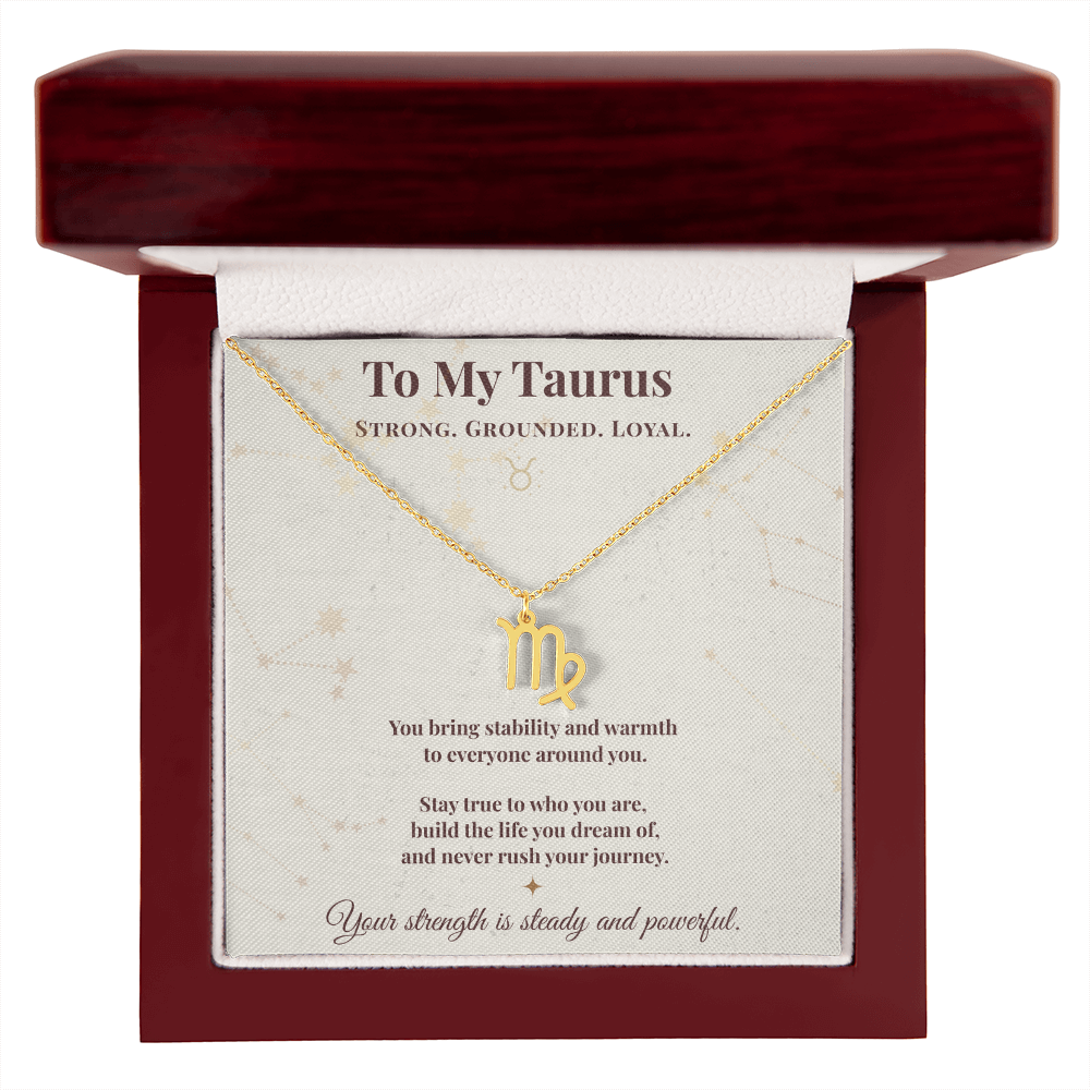 Taurus Necklace – Zodiac Gift for Her – Meaningful Astrology Jewelry with Message Card