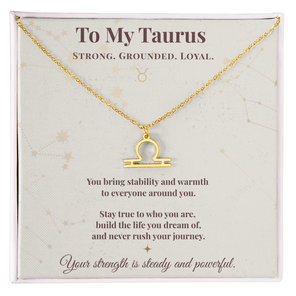 Taurus Necklace – Zodiac Gift for Her – Meaningful Astrology Jewelry with Message Card