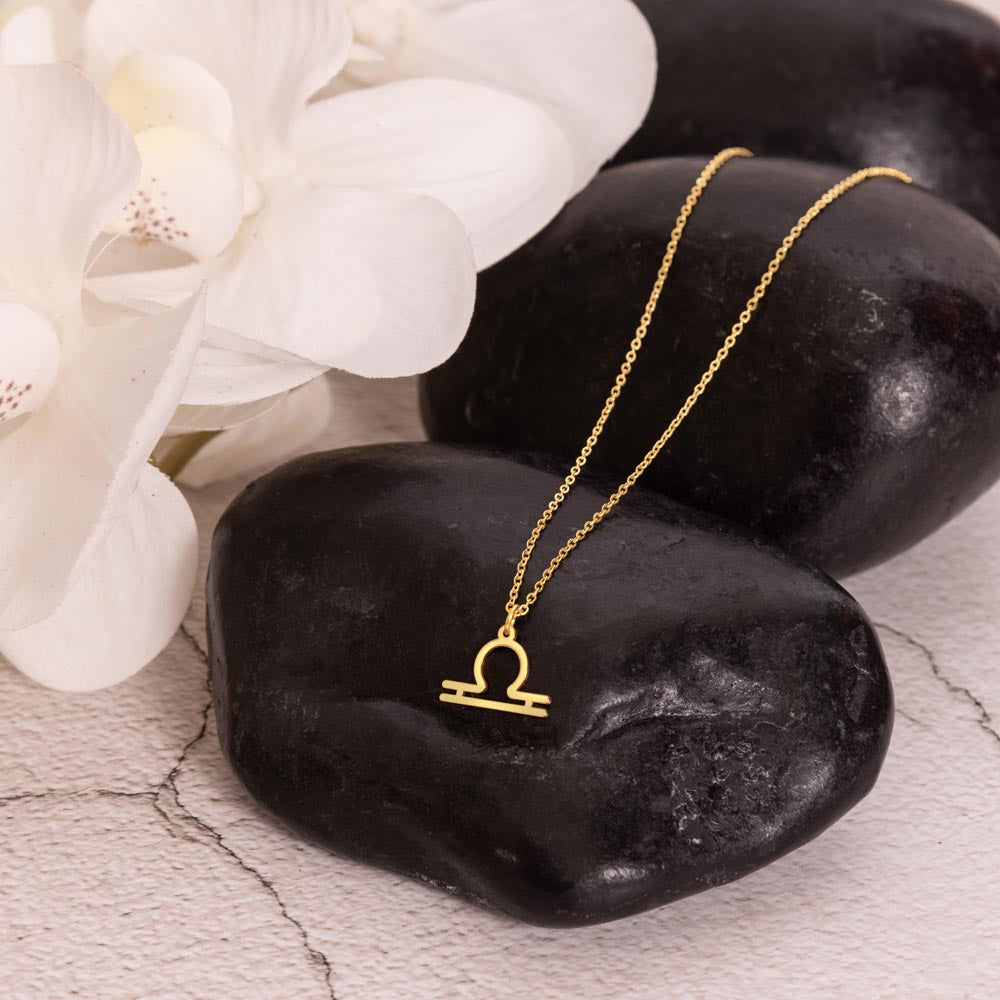 Libra Necklace – Zodiac Gift for Her – Meaningful Astrology Jewelry with Message Card