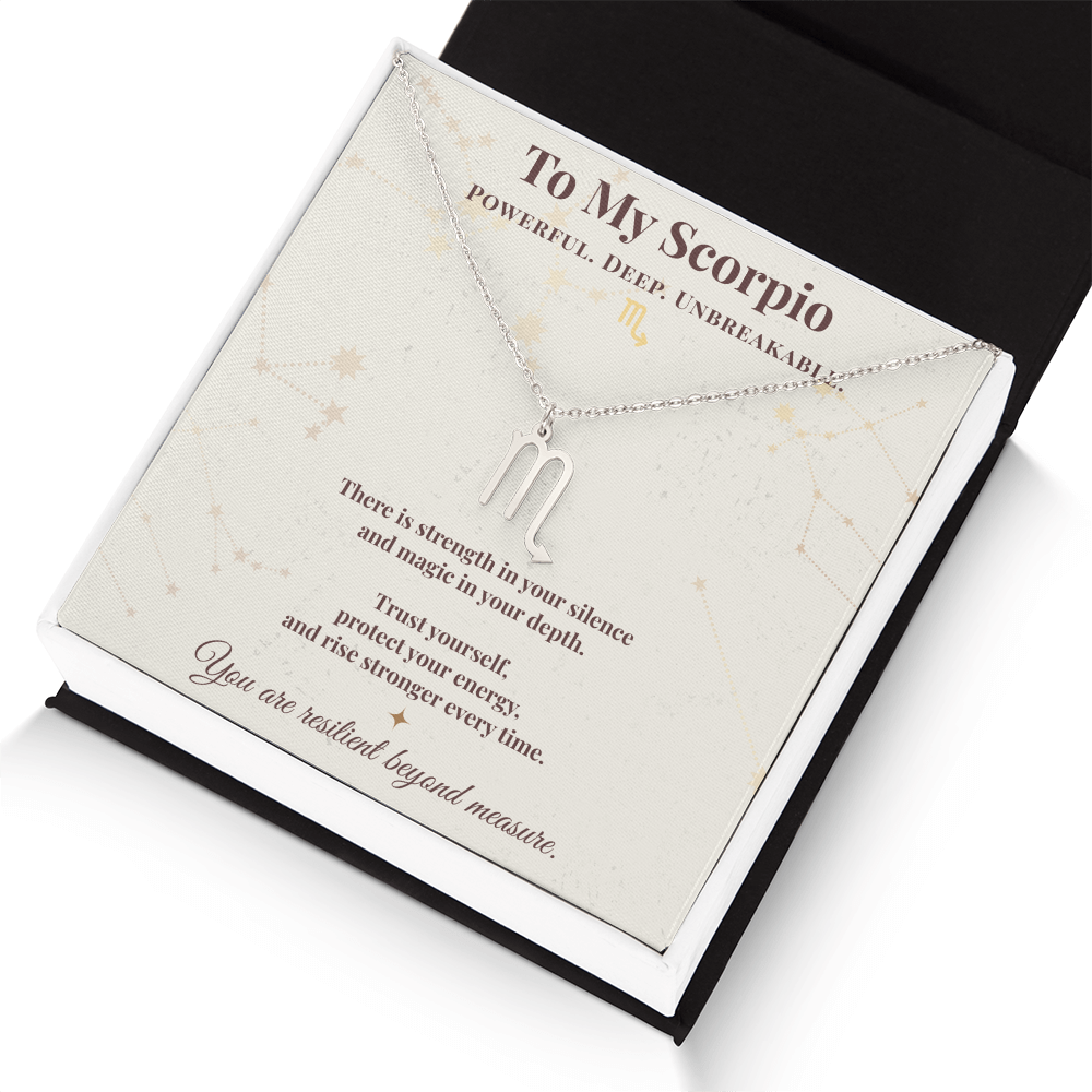 Scorpio  Necklace – Zodiac Gift for Her – Meaningful Astrology Jewelry with Message Card