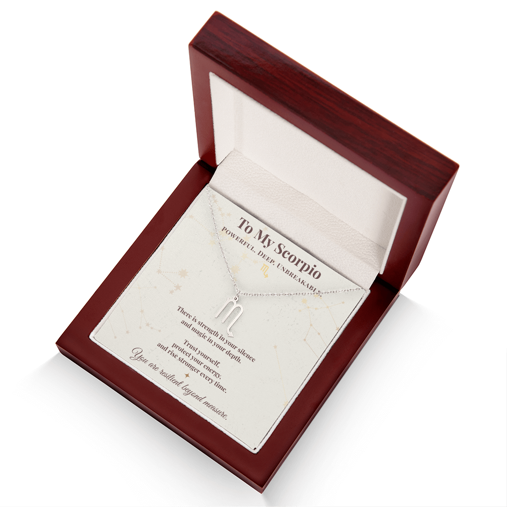 Scorpio  Necklace – Zodiac Gift for Her – Meaningful Astrology Jewelry with Message Card