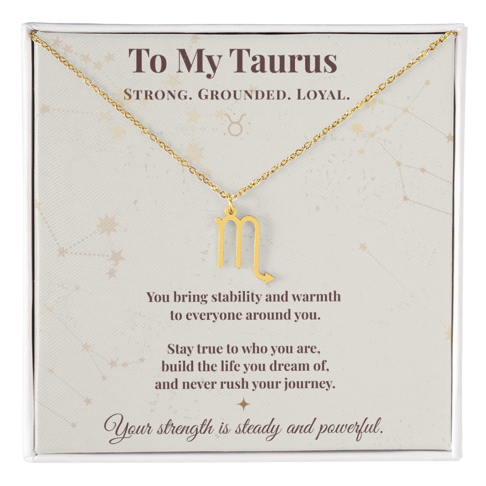 Taurus Necklace – Zodiac Gift for Her – Meaningful Astrology Jewelry with Message Card