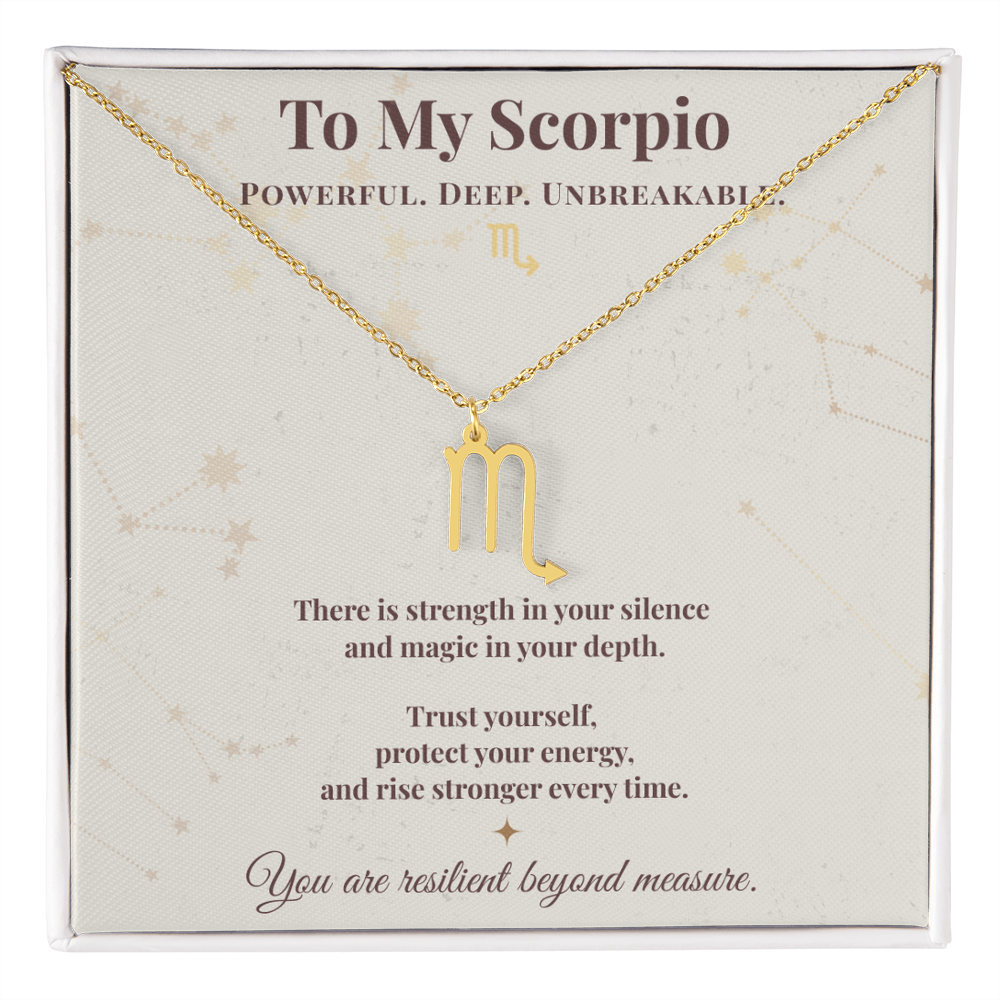 Scorpio  Necklace – Zodiac Gift for Her – Meaningful Astrology Jewelry with Message Card