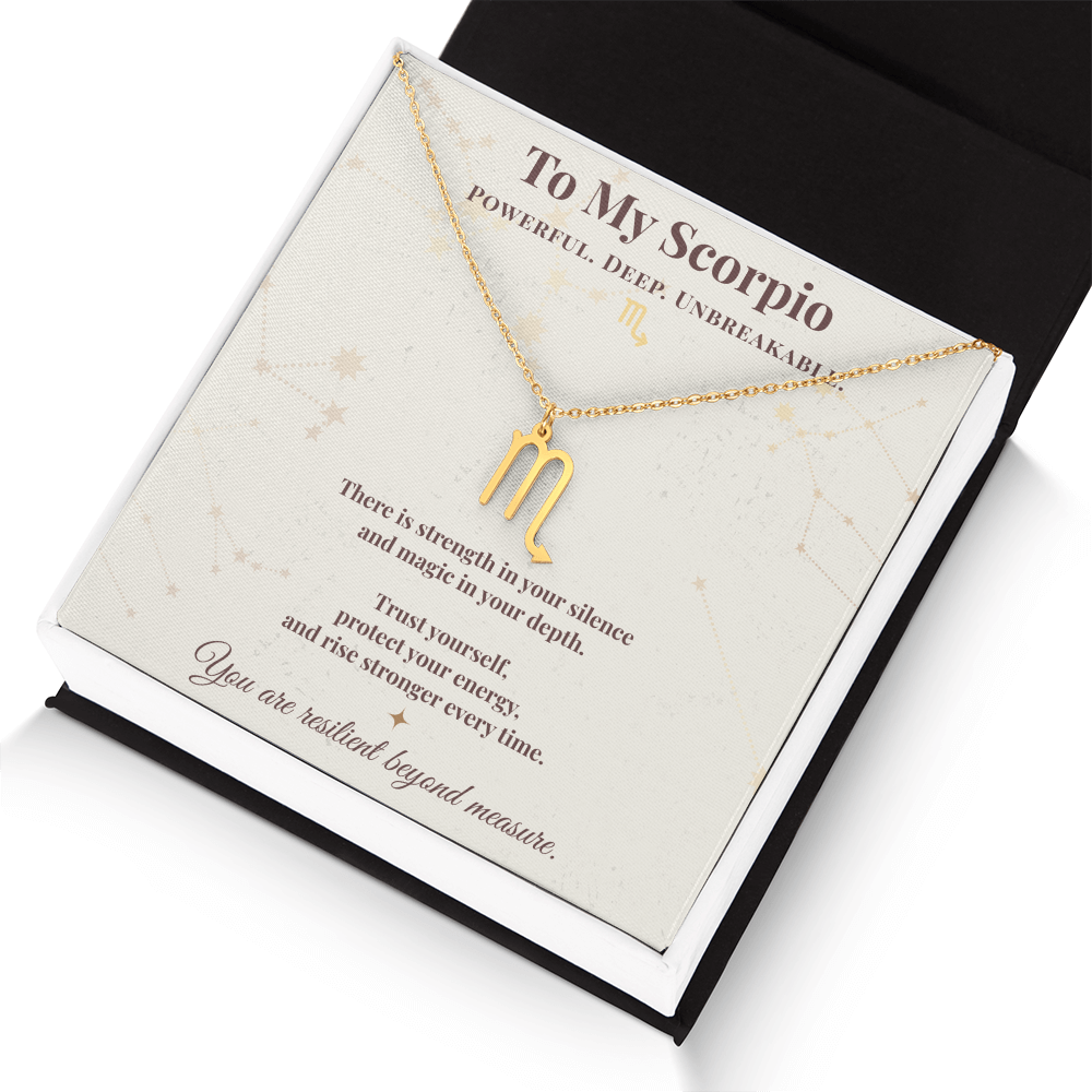 Scorpio  Necklace – Zodiac Gift for Her – Meaningful Astrology Jewelry with Message Card