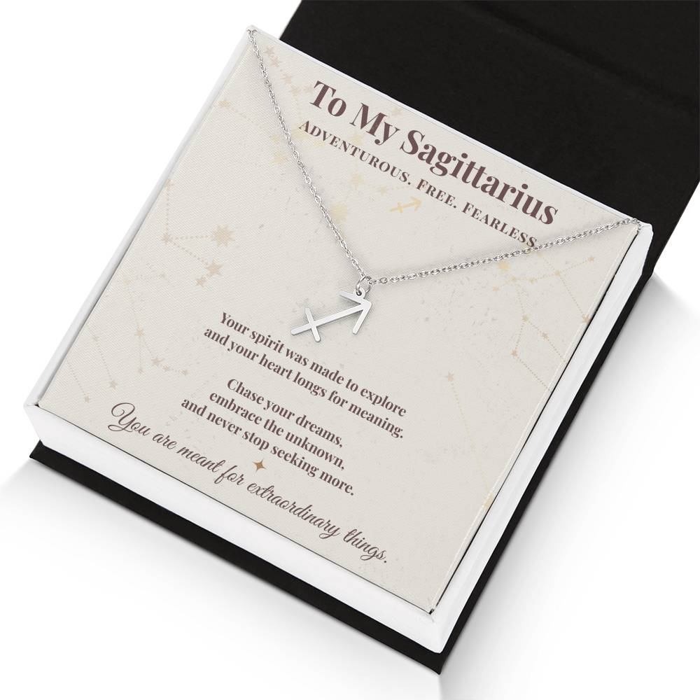 Sagittarius Necklace – Zodiac Gift for Her – Meaningful Astrology Jewelry with Message Card