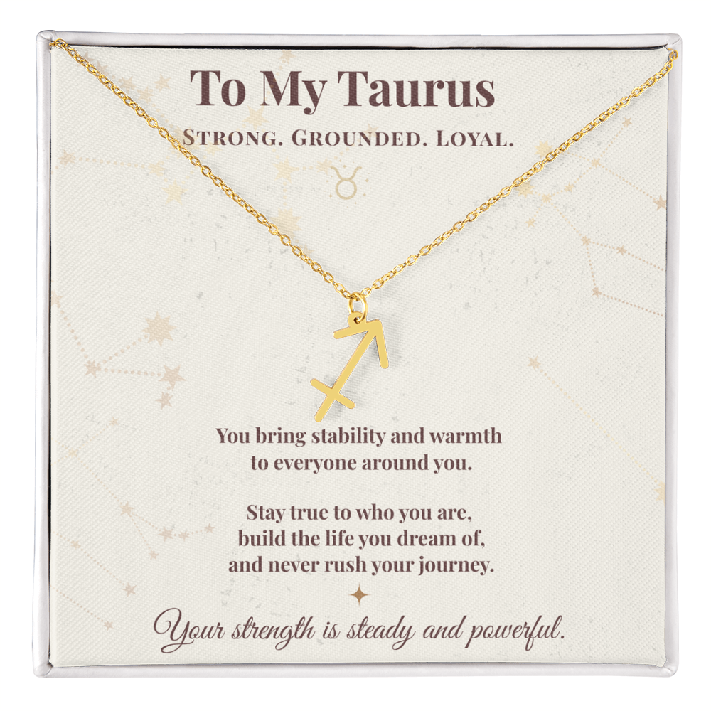 Taurus Necklace – Zodiac Gift for Her – Meaningful Astrology Jewelry with Message Card