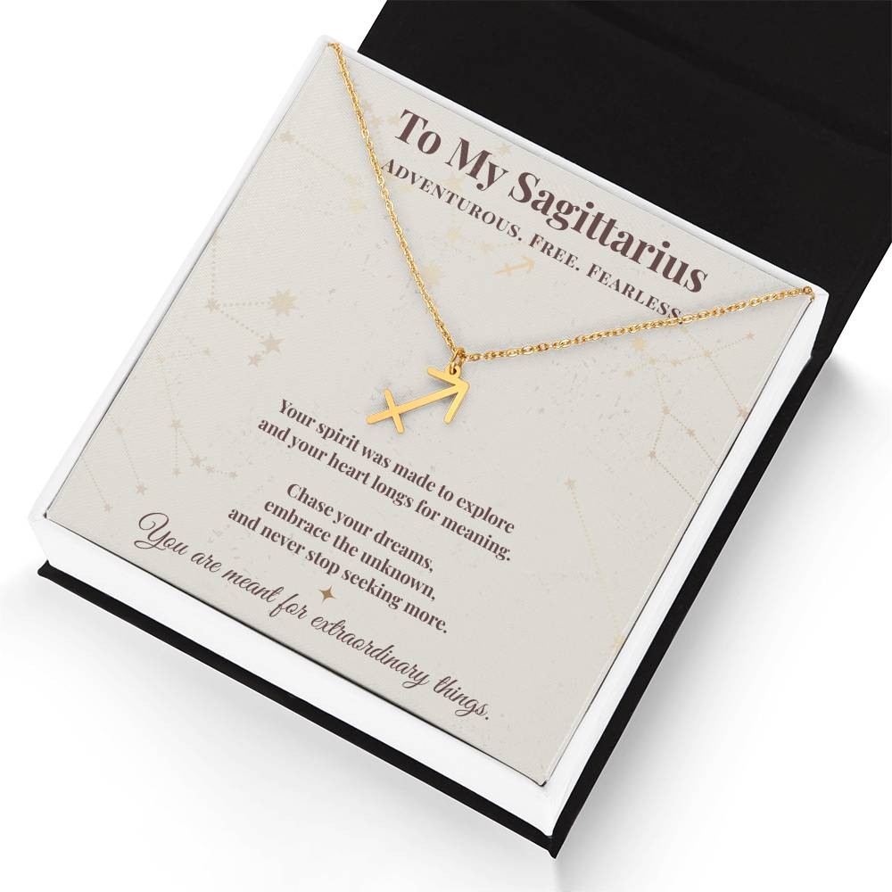 Sagittarius Necklace – Zodiac Gift for Her – Meaningful Astrology Jewelry with Message Card