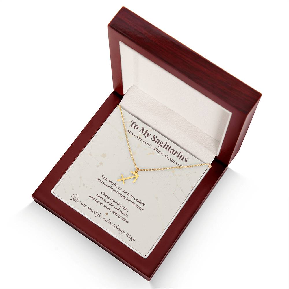 Sagittarius Necklace – Zodiac Gift for Her – Meaningful Astrology Jewelry with Message Card