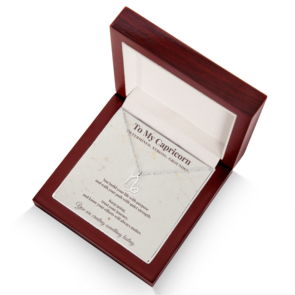 Capricorn Necklace – Zodiac Gift for Her – Meaningful Astrology Jewelry with Message Card