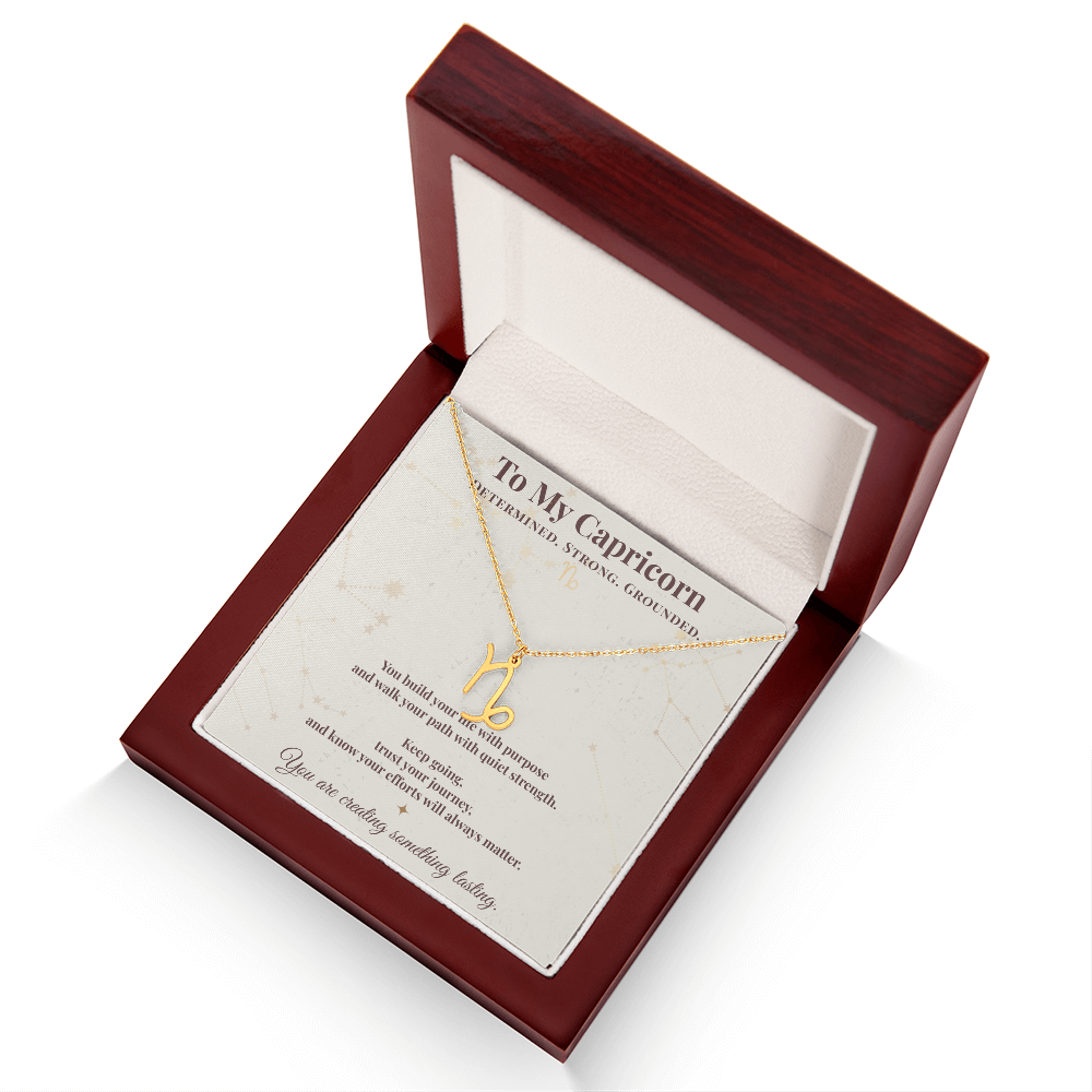 Capricorn Necklace – Zodiac Gift for Her – Meaningful Astrology Jewelry with Message Card