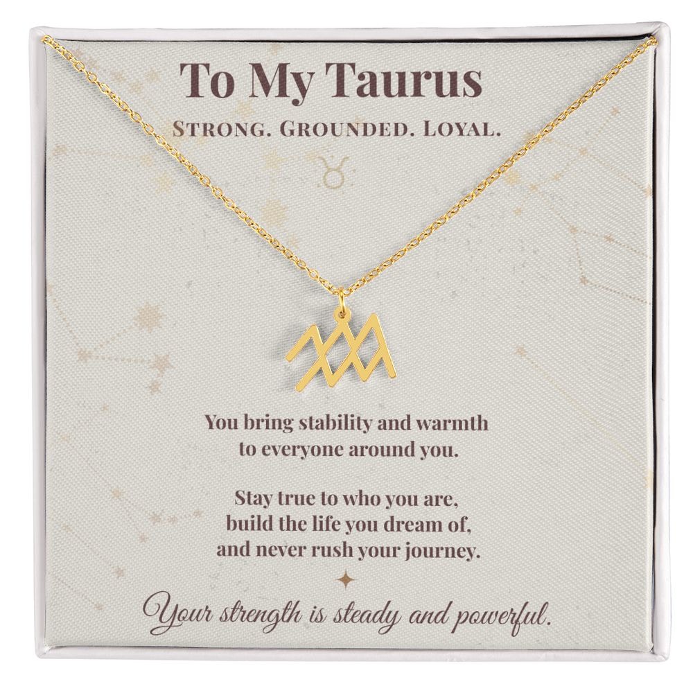 Taurus Necklace – Zodiac Gift for Her – Meaningful Astrology Jewelry with Message Card