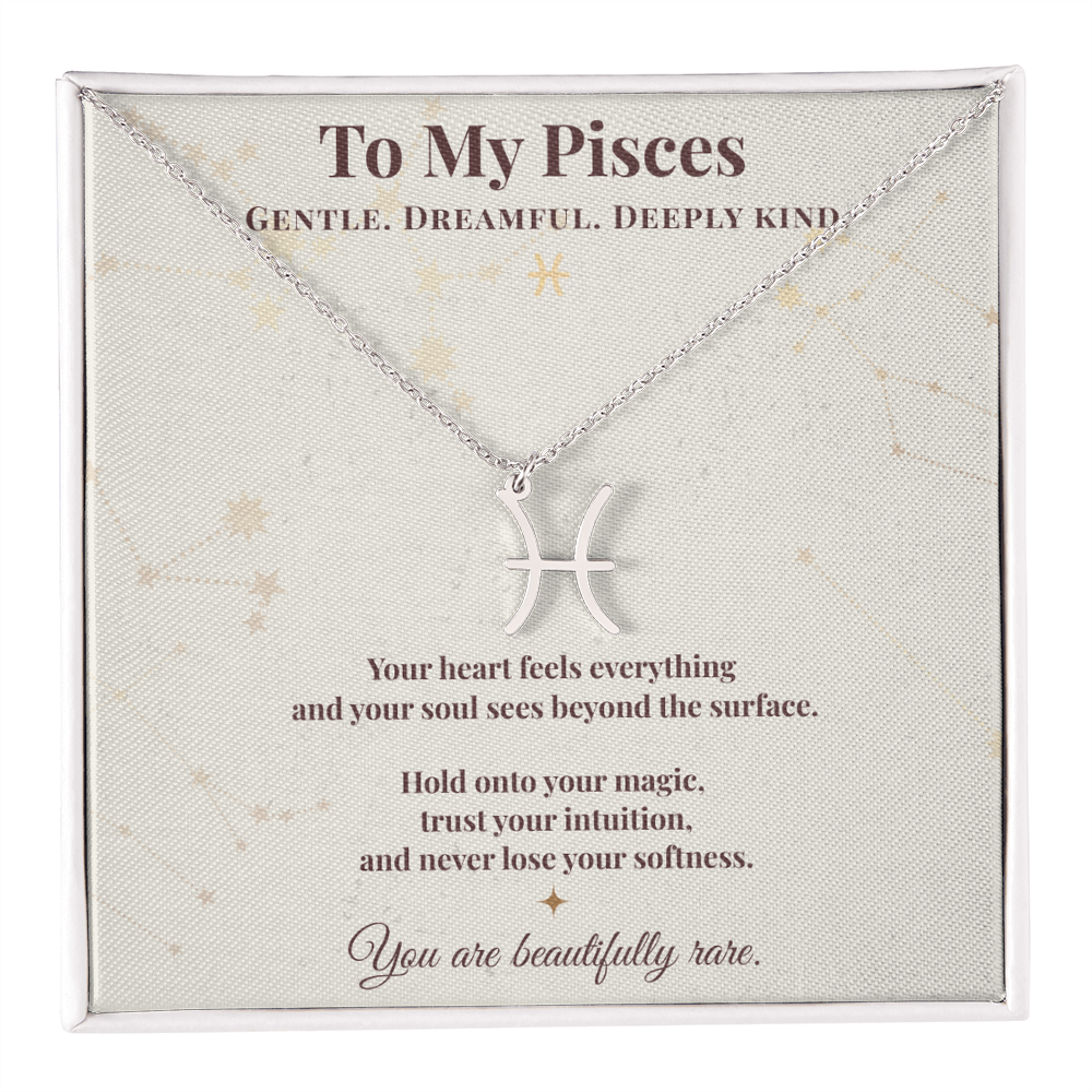 Pisces Necklace – Zodiac Gift for Her – Meaningful Astrology Jewelry with Message Card
