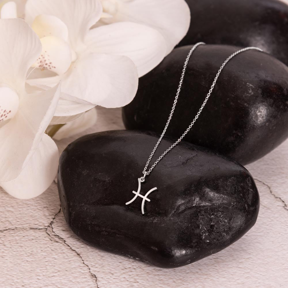 Pisces Necklace – Zodiac Gift for Her – Meaningful Astrology Jewelry with Message Card
