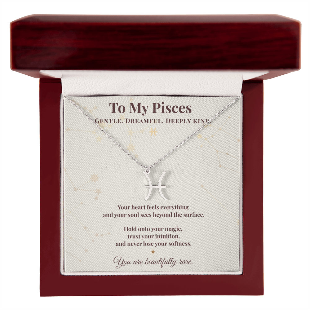 Pisces Necklace – Zodiac Gift for Her – Meaningful Astrology Jewelry with Message Card
