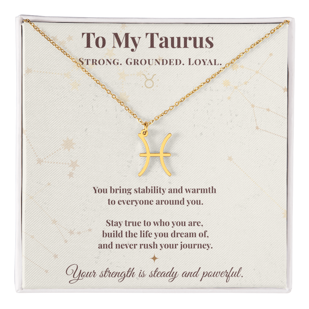Taurus Necklace – Zodiac Gift for Her – Meaningful Astrology Jewelry with Message Card