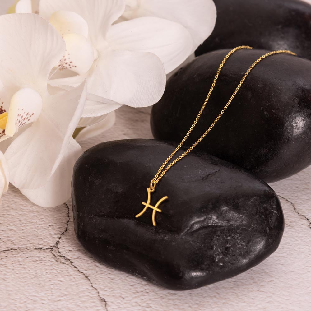 Pisces Necklace – Zodiac Gift for Her – Meaningful Astrology Jewelry with Message Card