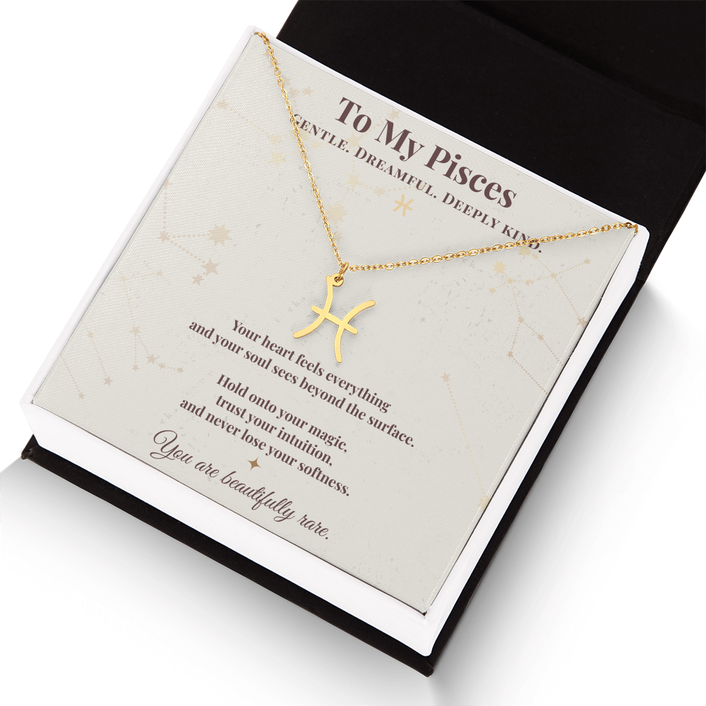 Pisces Necklace – Zodiac Gift for Her – Meaningful Astrology Jewelry with Message Card