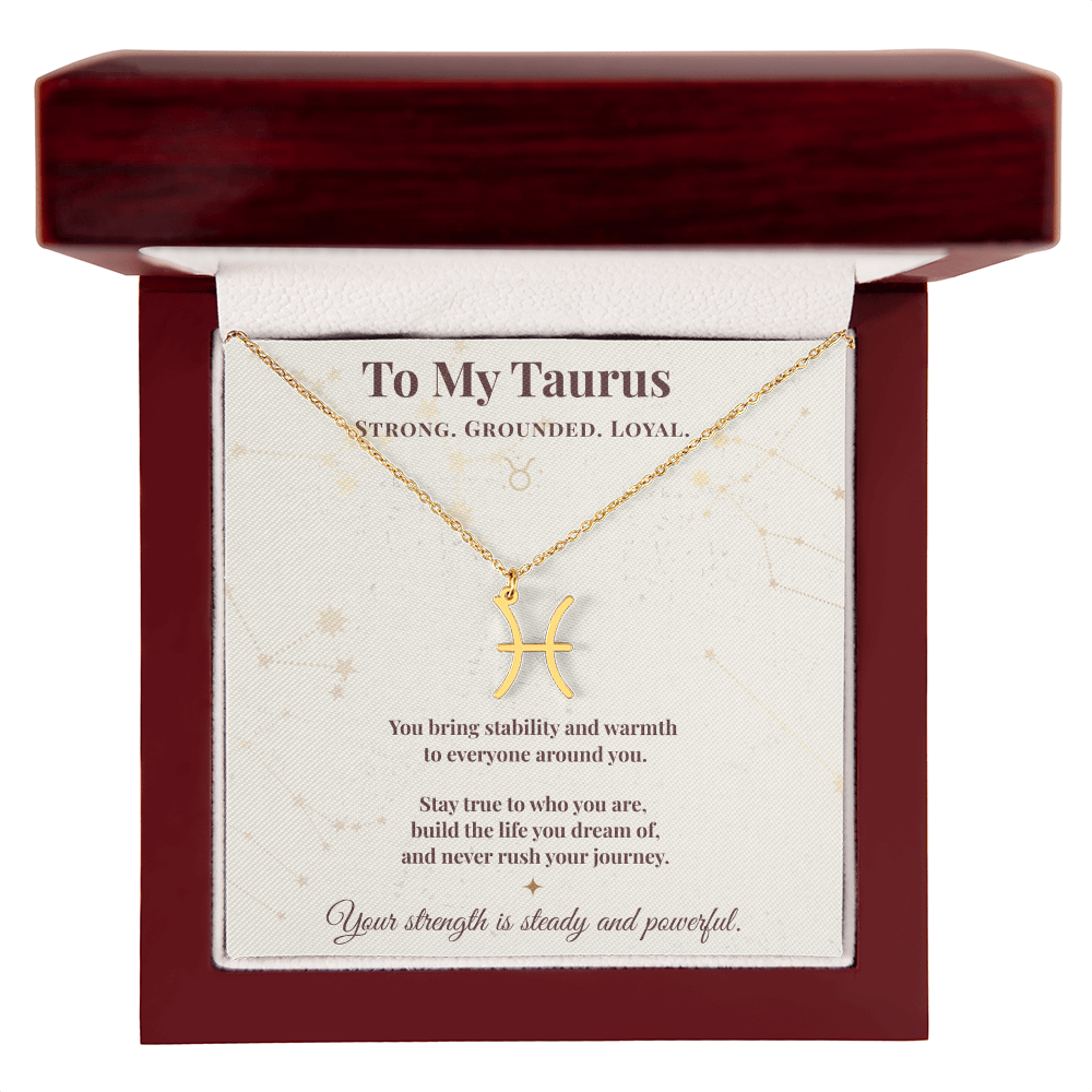 Taurus Necklace – Zodiac Gift for Her – Meaningful Astrology Jewelry with Message Card