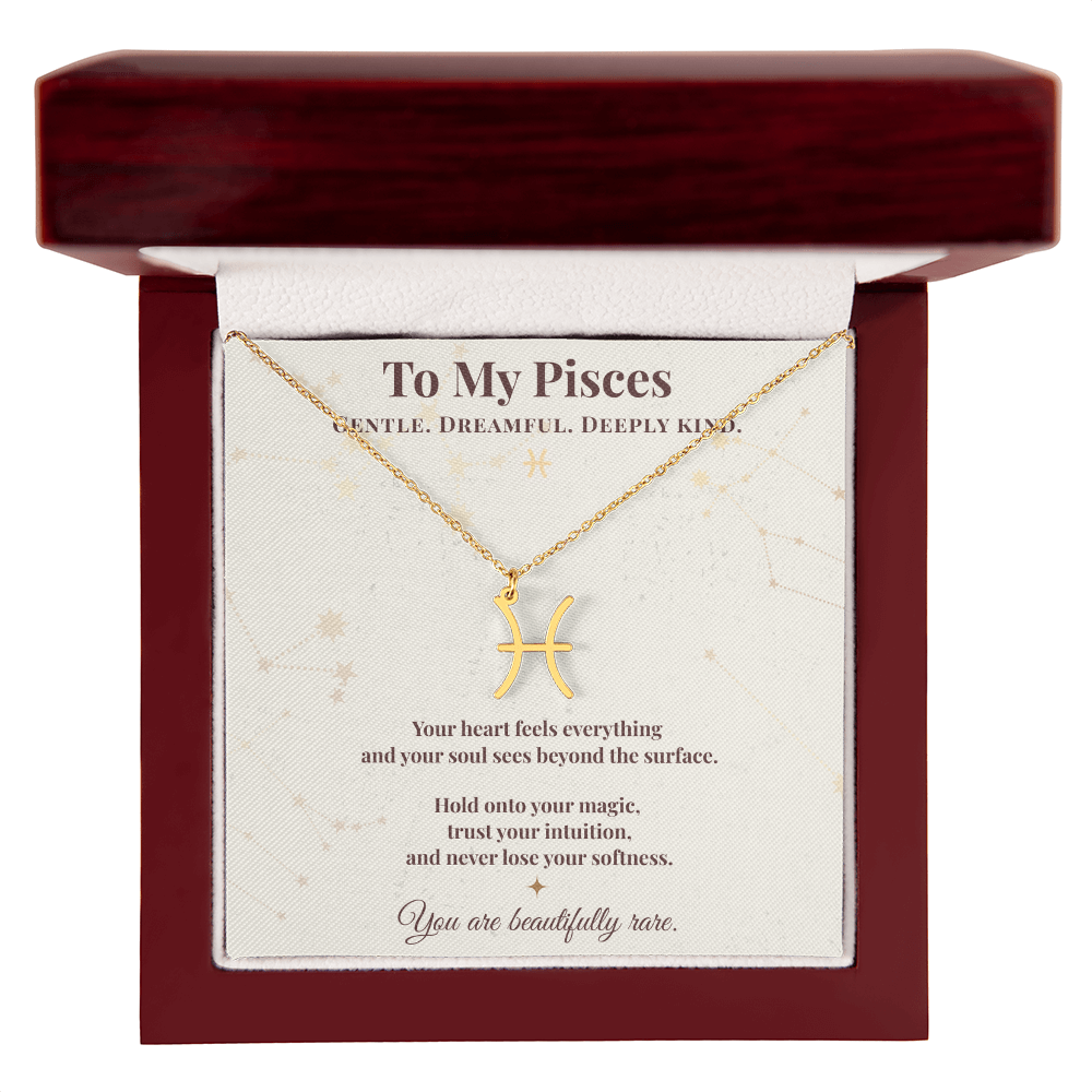 Pisces Necklace – Zodiac Gift for Her – Meaningful Astrology Jewelry with Message Card