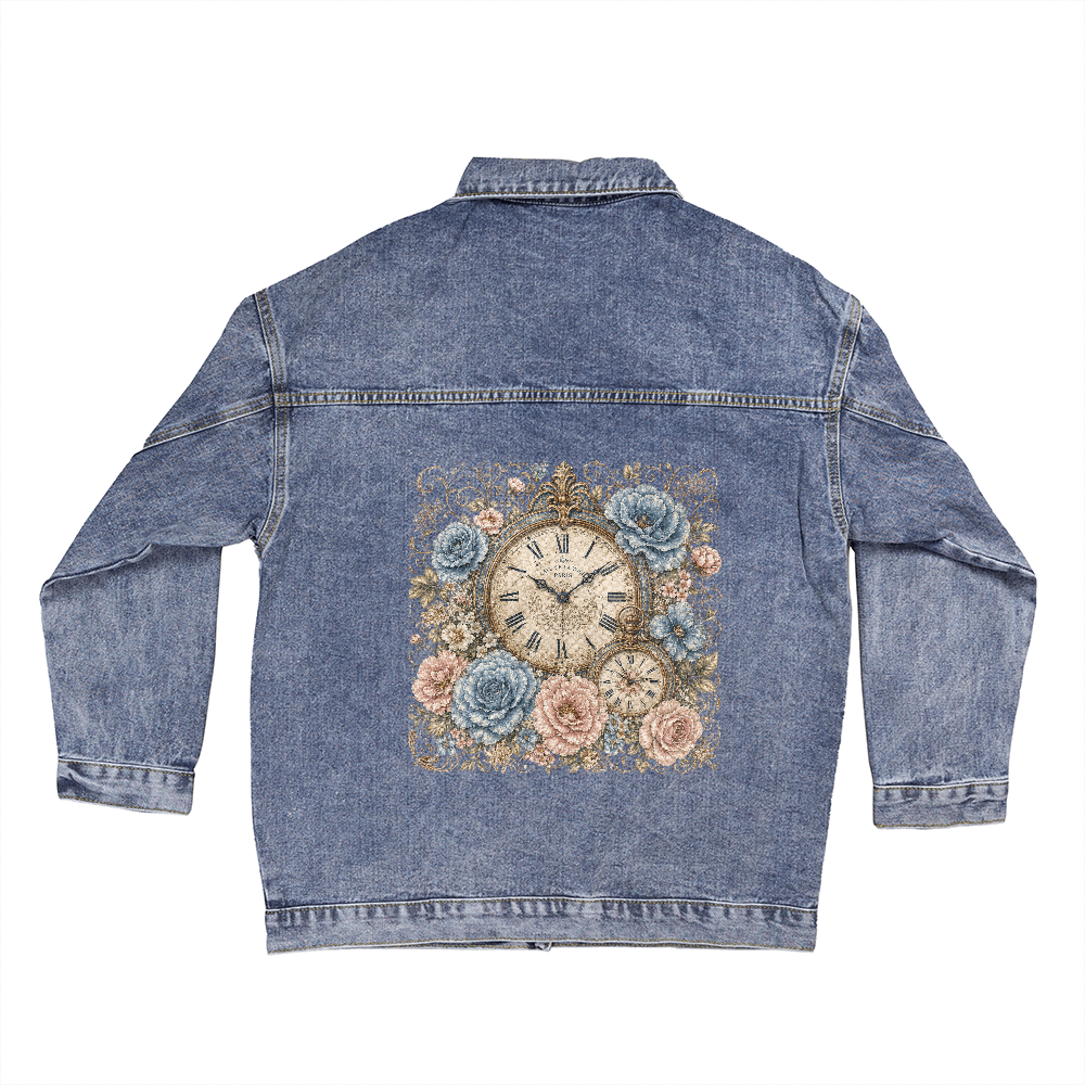 Heirloom Clock Garden Denim Jacket