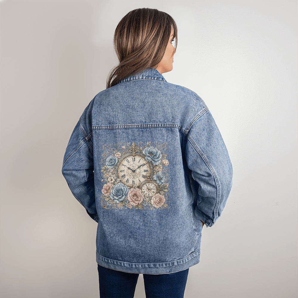 Heirloom Clock Garden Denim Jacket
