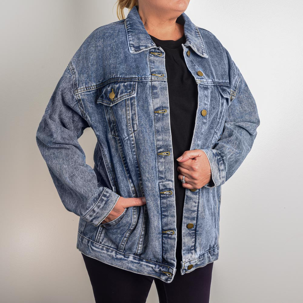 Heirloom Clock Garden Denim Jacket