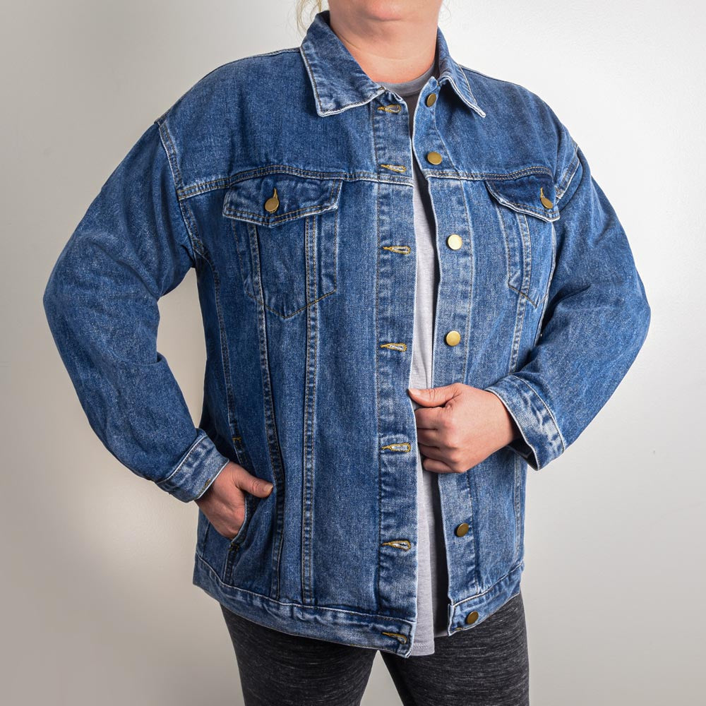 Heirloom Tea Pot Garden Denim Jacket