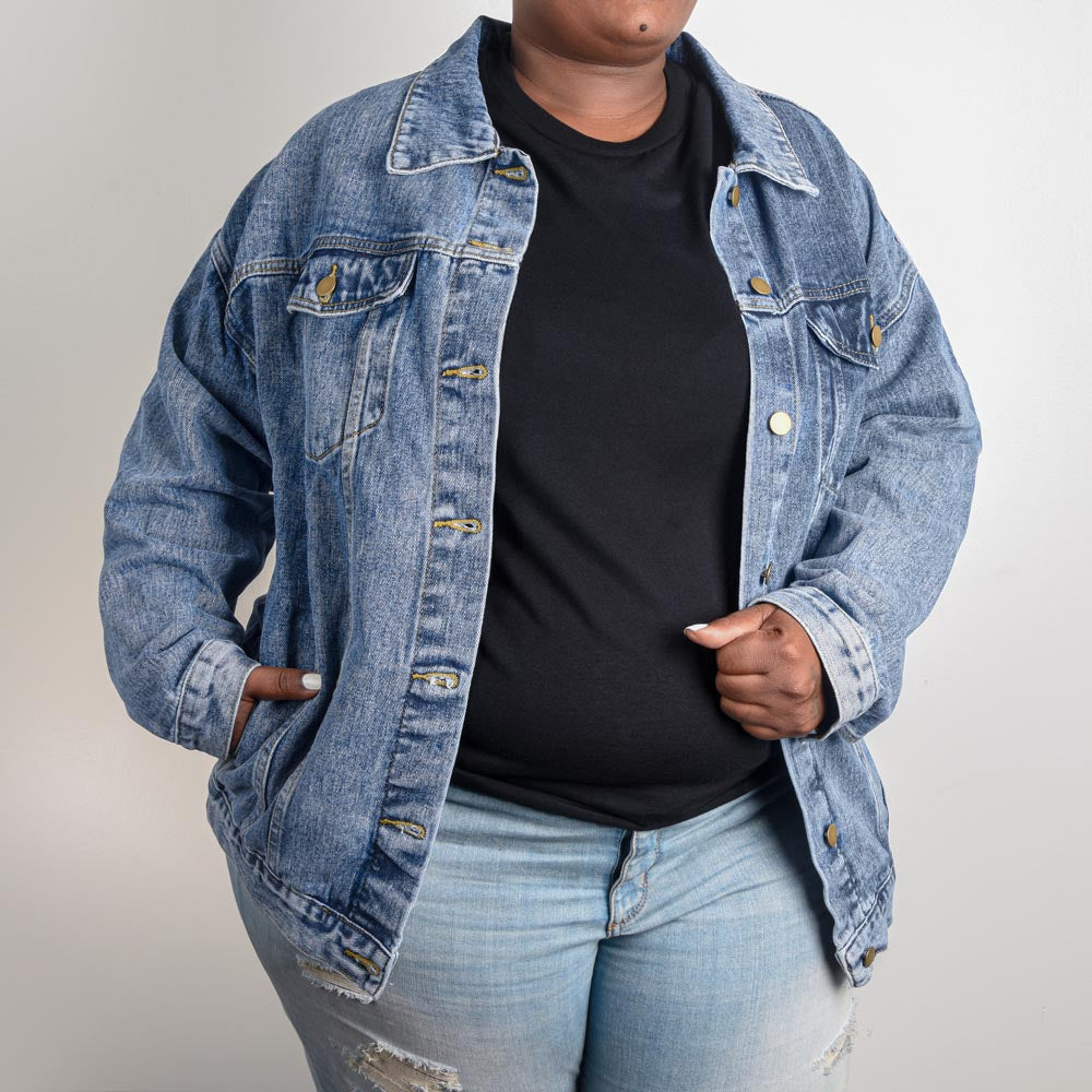 Coquette Tea Rose Denim Jacket