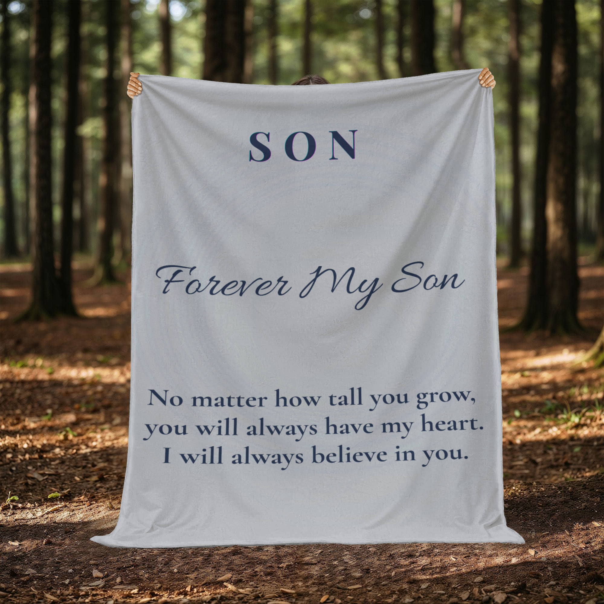 To My Son Blanket – Forever My Son Fleece Blanket – Gift from Mom – Inspirational Blanket for Son