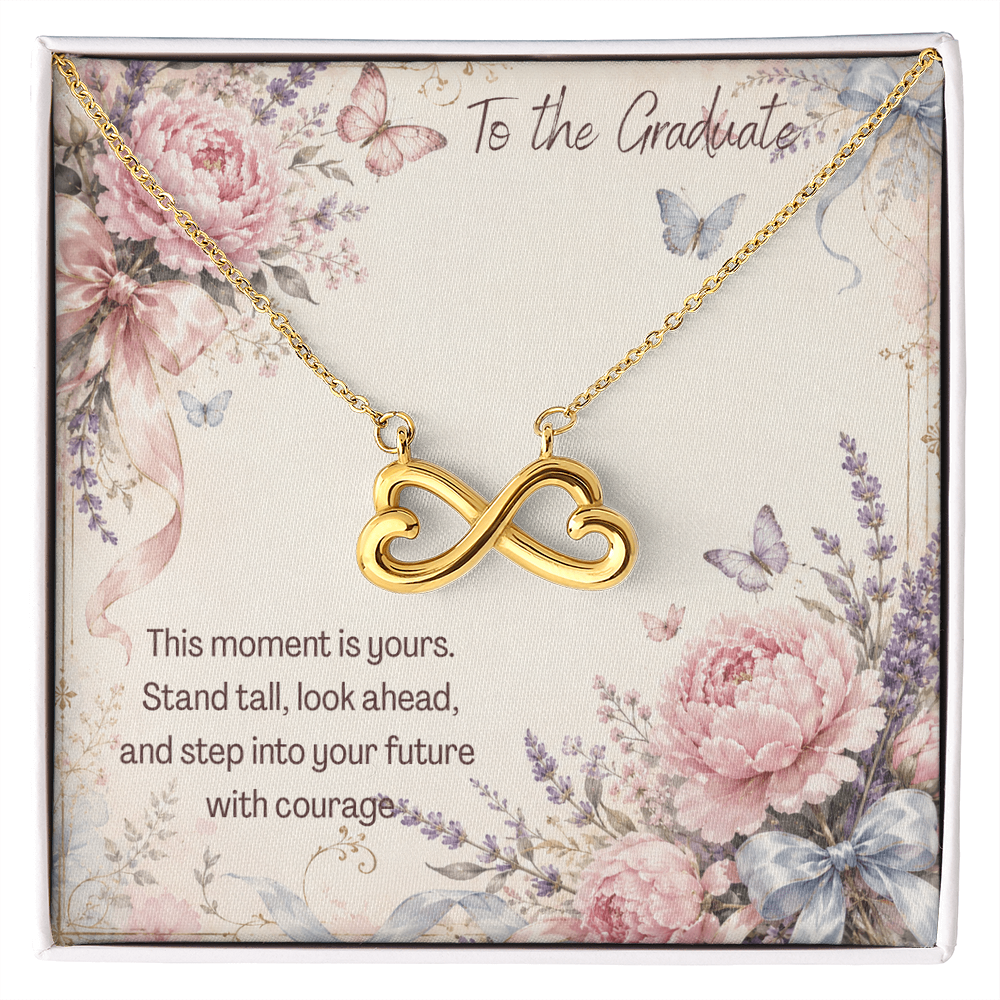 To The Graduate Endless Love Necklace Flowers, Bows, Butterflies