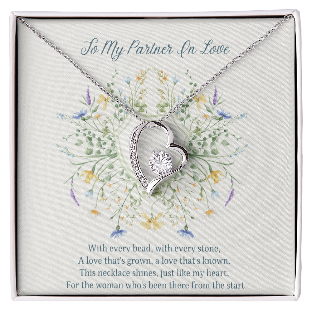 To My Partner In Love Forever Love Necklace