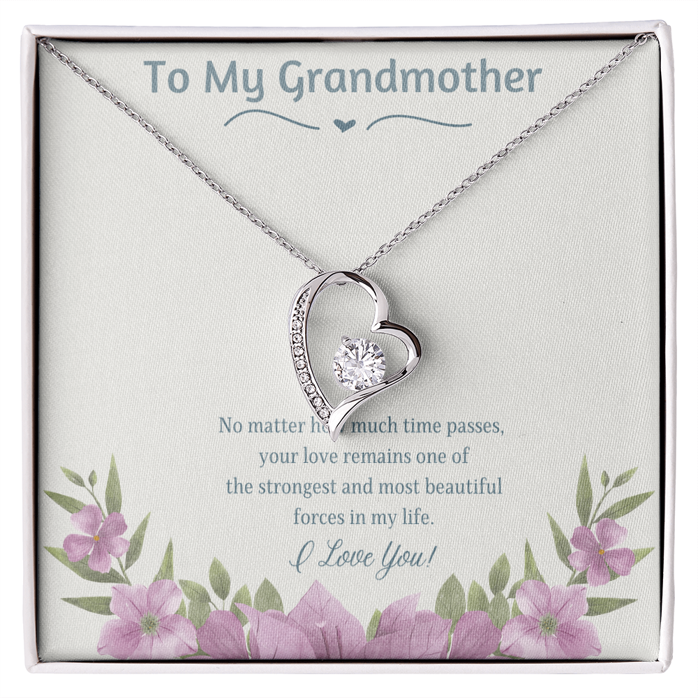 To My Grandmother Forever Love Necklace – Heartfelt Gift for Grandma – Meaningful Jewelry with Message Card