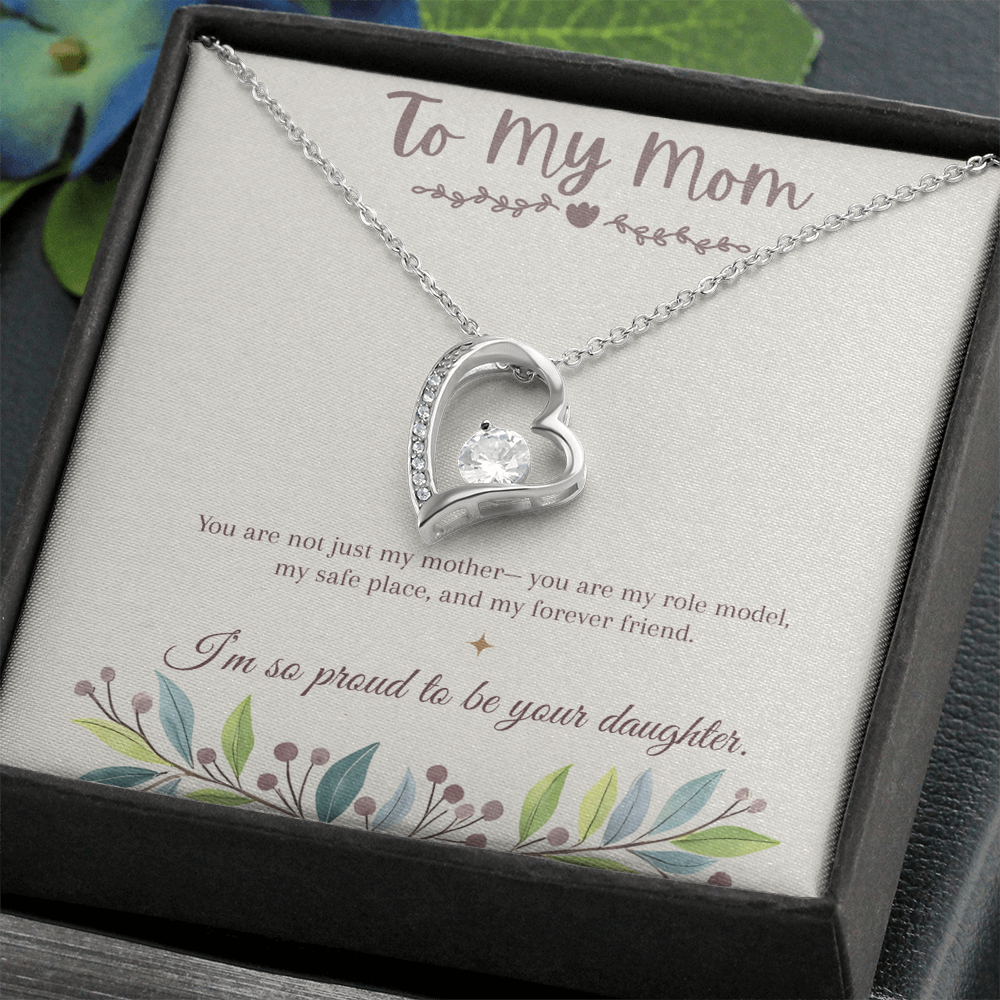 To My Mom Necklace – Mother's Day Gift – Meaningful Jewelry with Message Card – Gift for Mom from Daughter