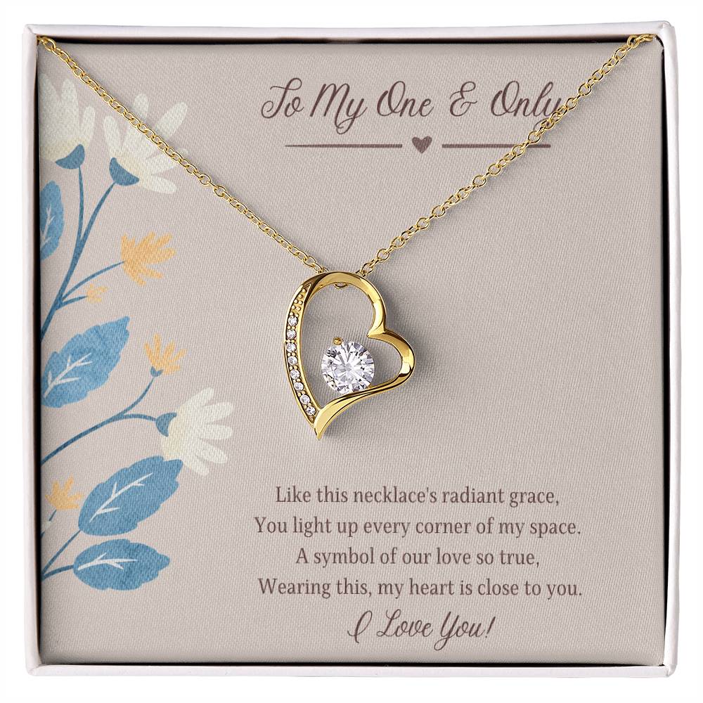 To My One and Only  Forever Love Necklace