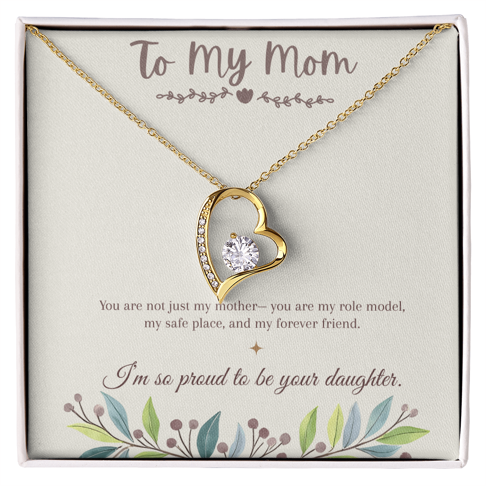 To My Mom Necklace – Mother's Day Gift – Meaningful Jewelry with Message Card – Gift for Mom from Daughter