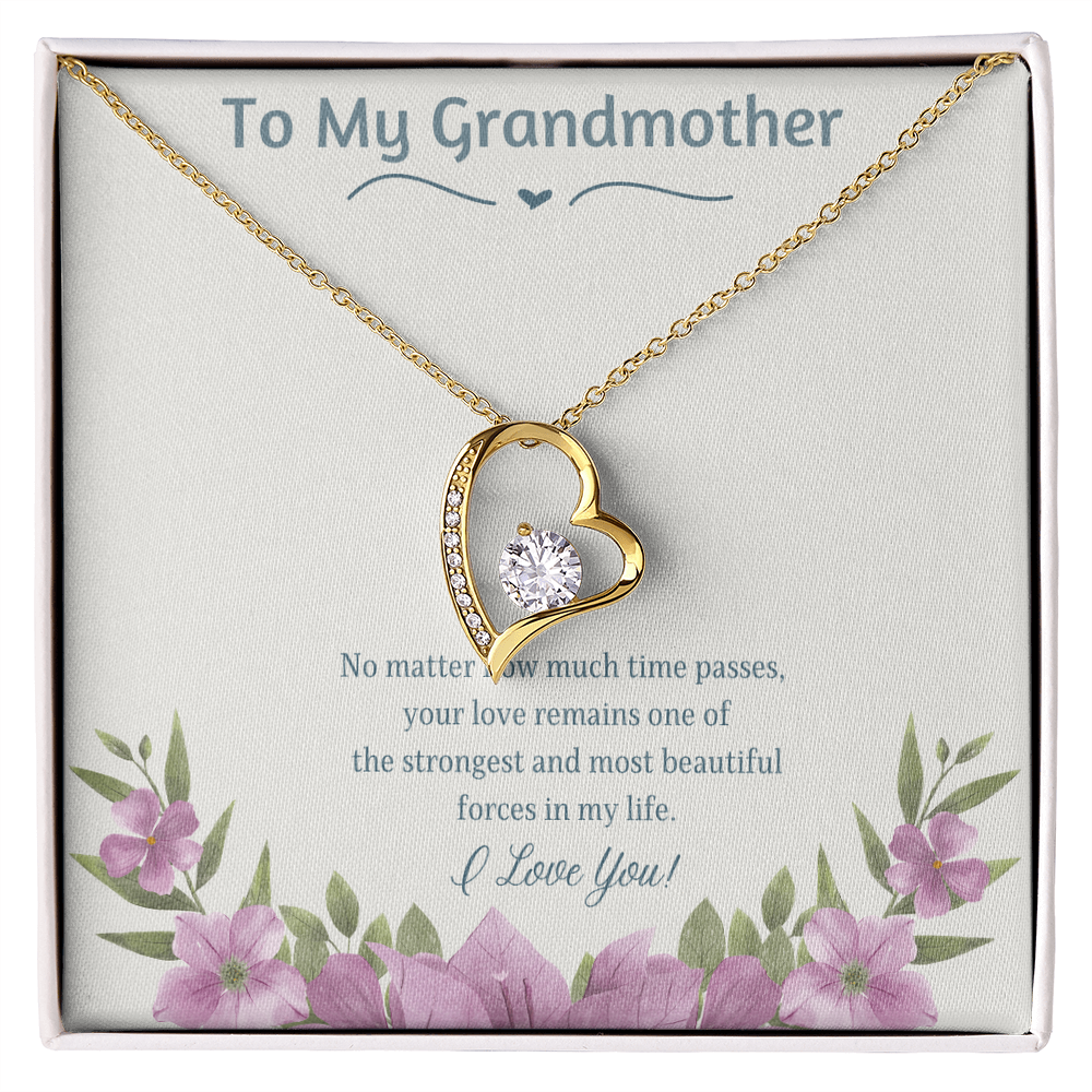 To My Grandmother Forever Love Necklace – Heartfelt Gift for Grandma – Meaningful Jewelry with Message Card