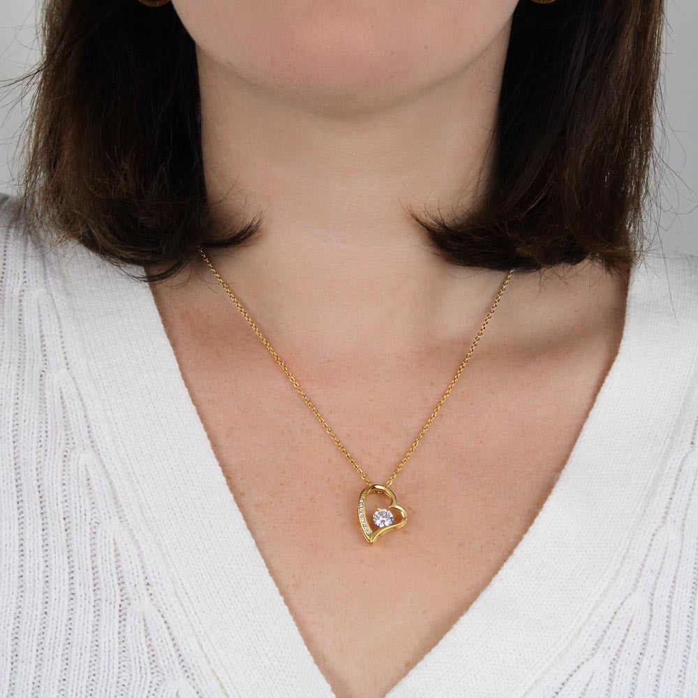 To My Mom Forever Love Necklace – Mother's Day Gift – Meaningful Jewelry with Message Card – Gift for Mom from Daughter or Son