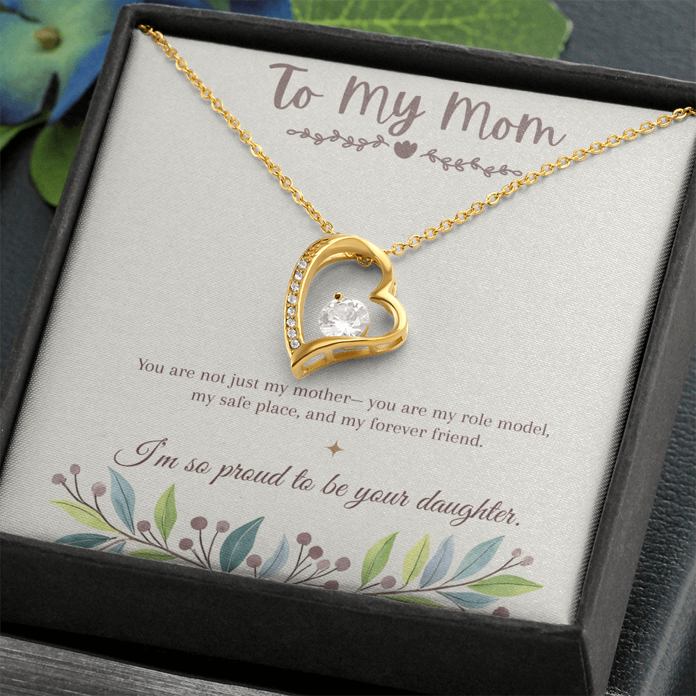 To My Mom Necklace – Mother's Day Gift – Meaningful Jewelry with Message Card – Gift for Mom from Daughter